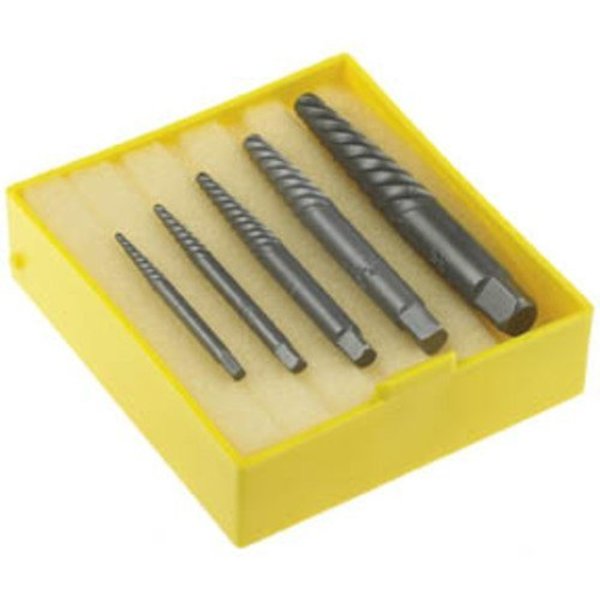 Morse Screw Extractor Set, Series 7300, For Use With 18 to 14 Pipe and 316 to 34 Screw, Carbon Ste 20217
